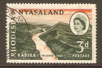 Rhodesia & Nyasaland 1960 3d Kariba Dam Series. SG32.